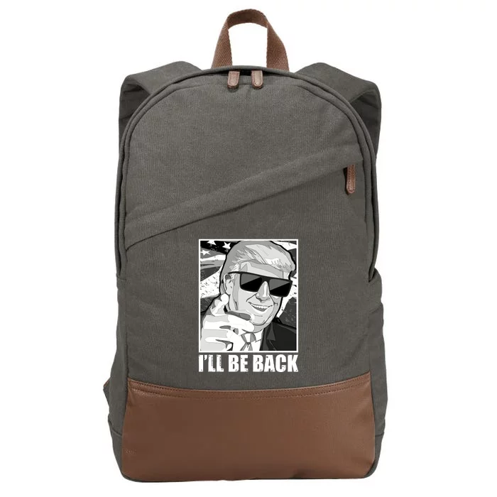 I'll Be Back Terminator Trump 2024 Election Cotton Canvas Backpack