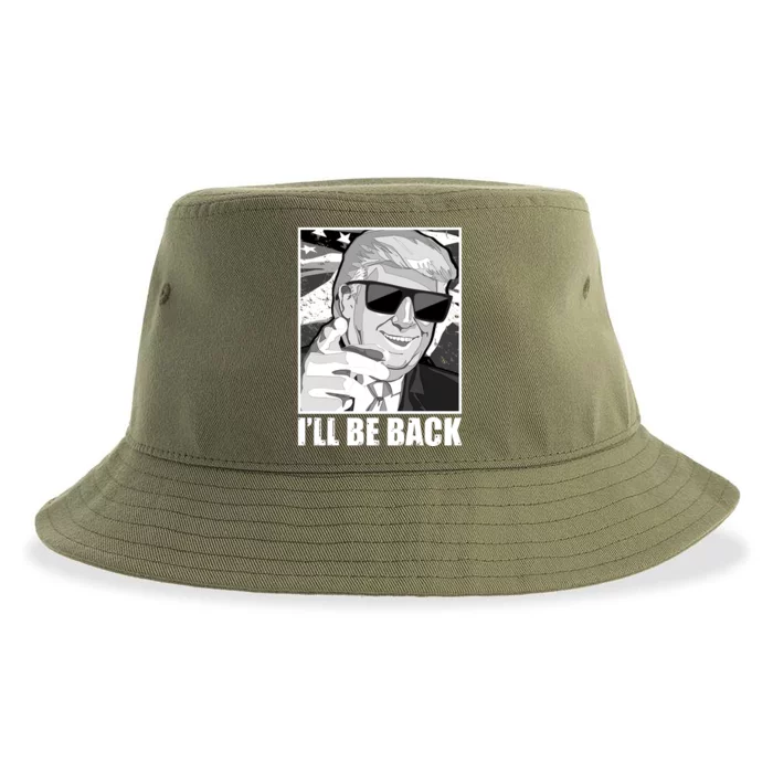 I'll Be Back Terminator Trump 2024 Election Sustainable Bucket Hat