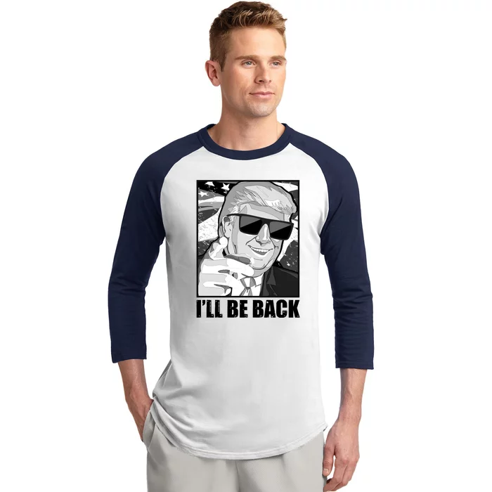 I'll Be Back Terminator Trump 2024 Election Baseball Sleeve Shirt