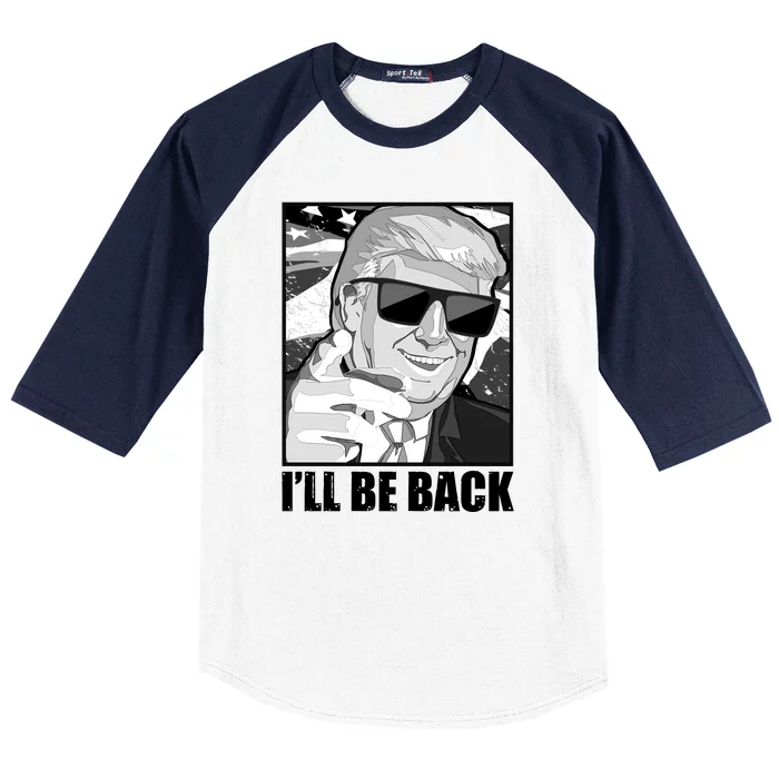 I'll Be Back Terminator Trump 2024 Election Baseball Sleeve Shirt