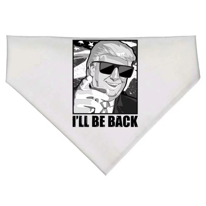 I'll Be Back Terminator Trump 2024 Election USA-Made Doggie Bandana