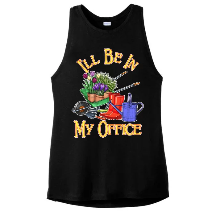 I'll Be In My Office Gardening Ladies Tri-Blend Wicking Tank