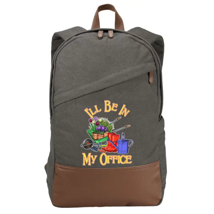 I'll Be In My Office Gardening Cotton Canvas Backpack