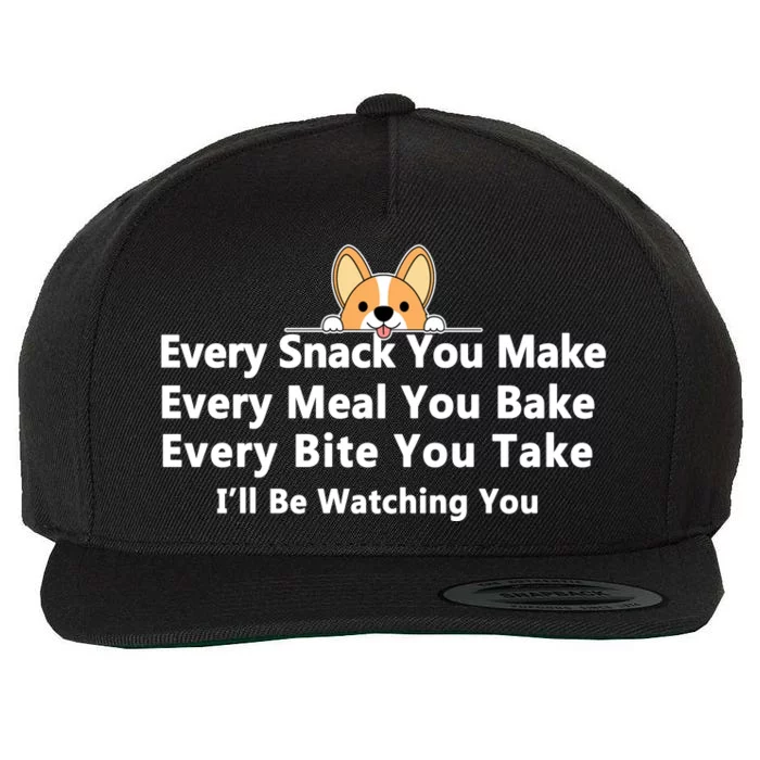 I'll Be Watching You Cute Dog Meme Wool Snapback Cap