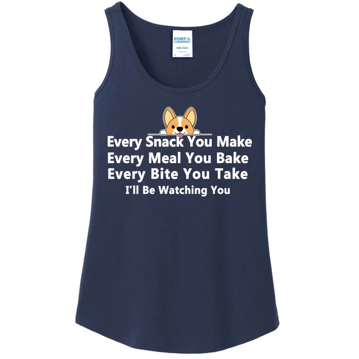 I'll Be Watching You Cute Dog Meme Ladies Essential Tank