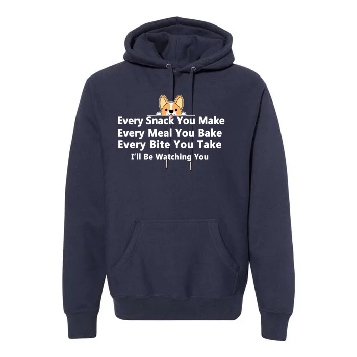 I'll Be Watching You Cute Dog Meme Premium Hoodie