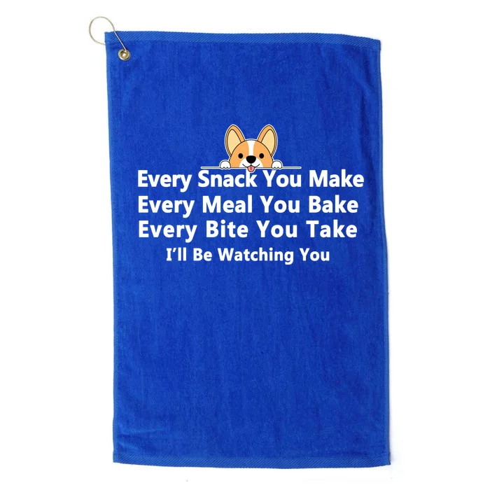 I'll Be Watching You Cute Dog Meme Platinum Collection Golf Towel