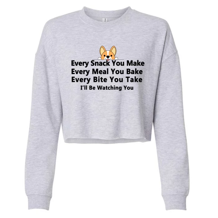 I'll Be Watching You Cute Dog Meme Cropped Pullover Crew