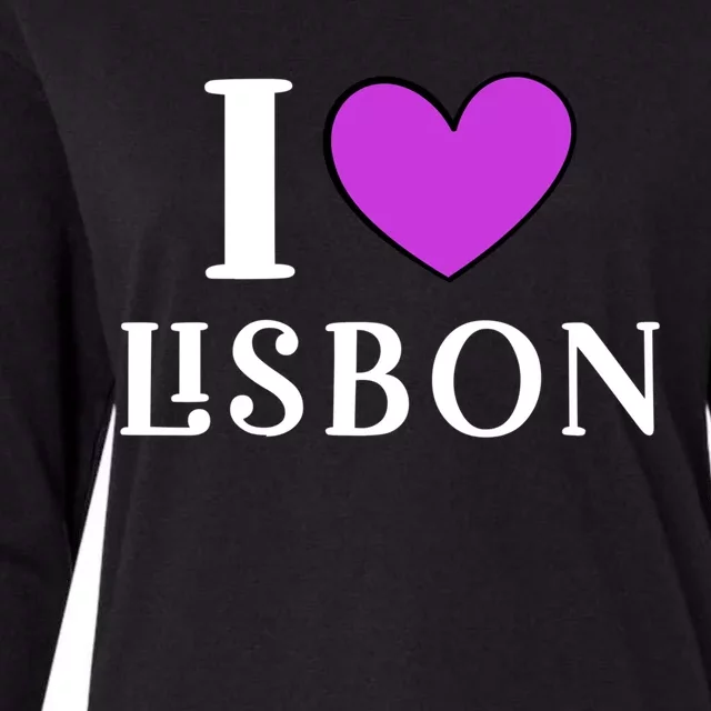 I Love Lisbon Portugal Proud Portugal Citizen Vacation Gift Womens Cotton Relaxed Long Sleeve T-Shirt