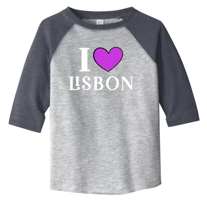 I Love Lisbon Portugal Proud Portugal Citizen Vacation Gift Toddler Fine Jersey T-Shirt