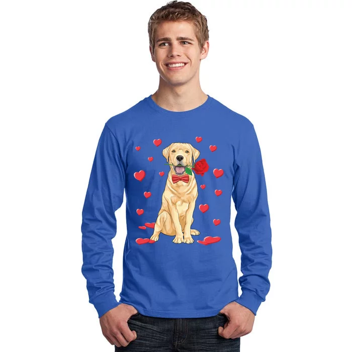 I Love Labrador Retriever Heart Valentine's Day Dog Lover Great Gift Tall Long Sleeve T-Shirt