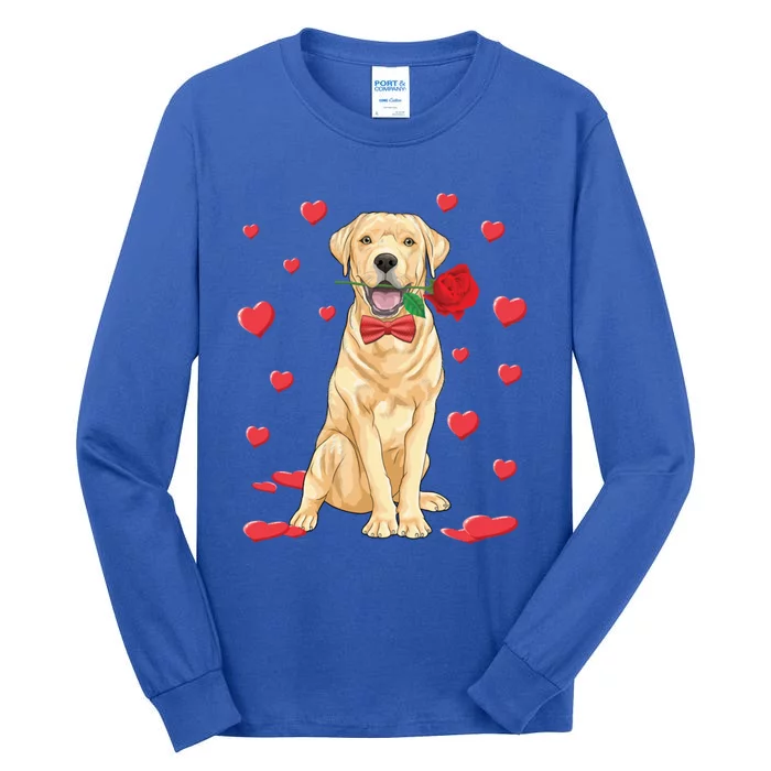 I Love Labrador Retriever Heart Valentine's Day Dog Lover Great Gift Tall Long Sleeve T-Shirt