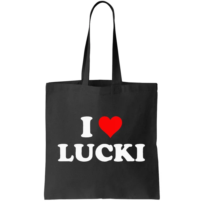 I Love Lucki I Heart Lucki Red Heart Tote Bag