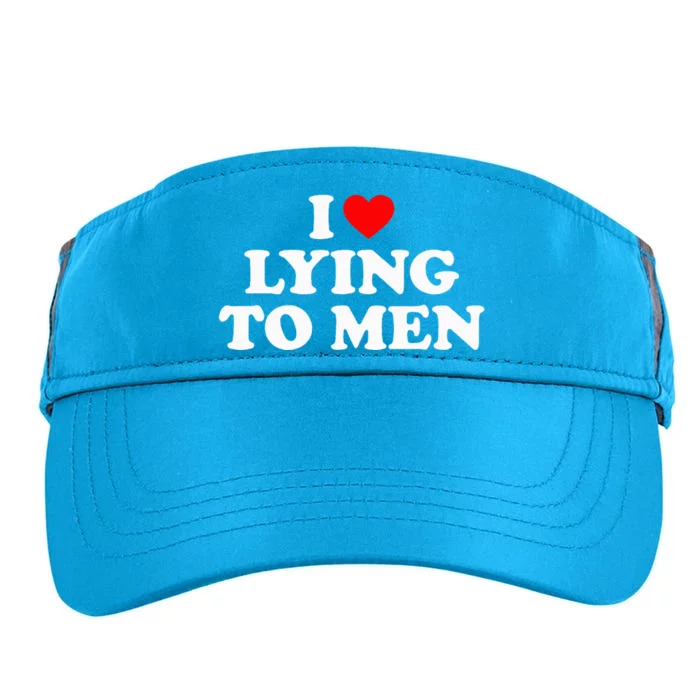 I Love Lying To M.en I Heart Lying To M.en Adult Drive Performance Visor