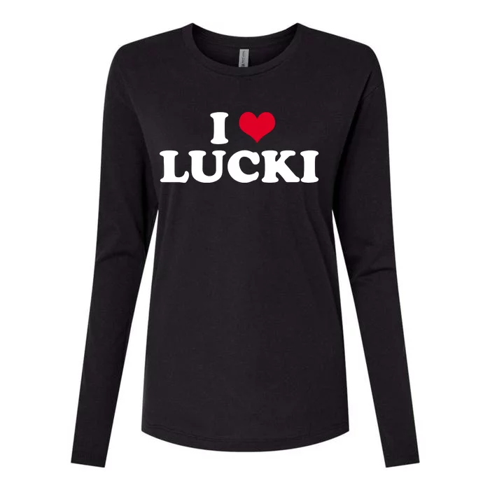 I Love Lucki Womens Cotton Relaxed Long Sleeve T-Shirt