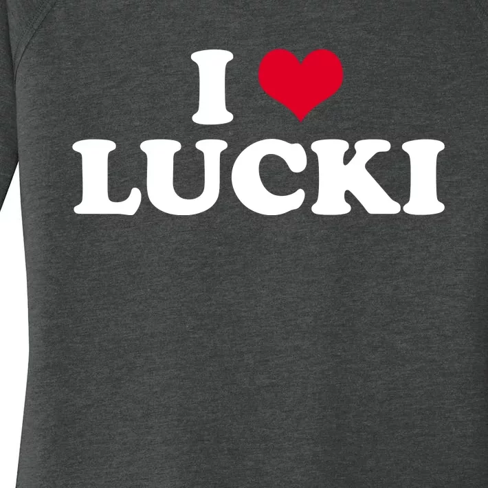 I Love Lucki Women's Perfect Tri Tunic Long Sleeve Shirt