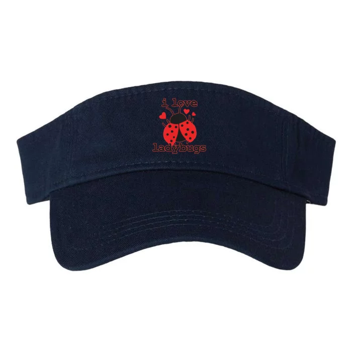 I Love Ladybugs Bugs Biologist Insects Valucap Bio-Washed Visor