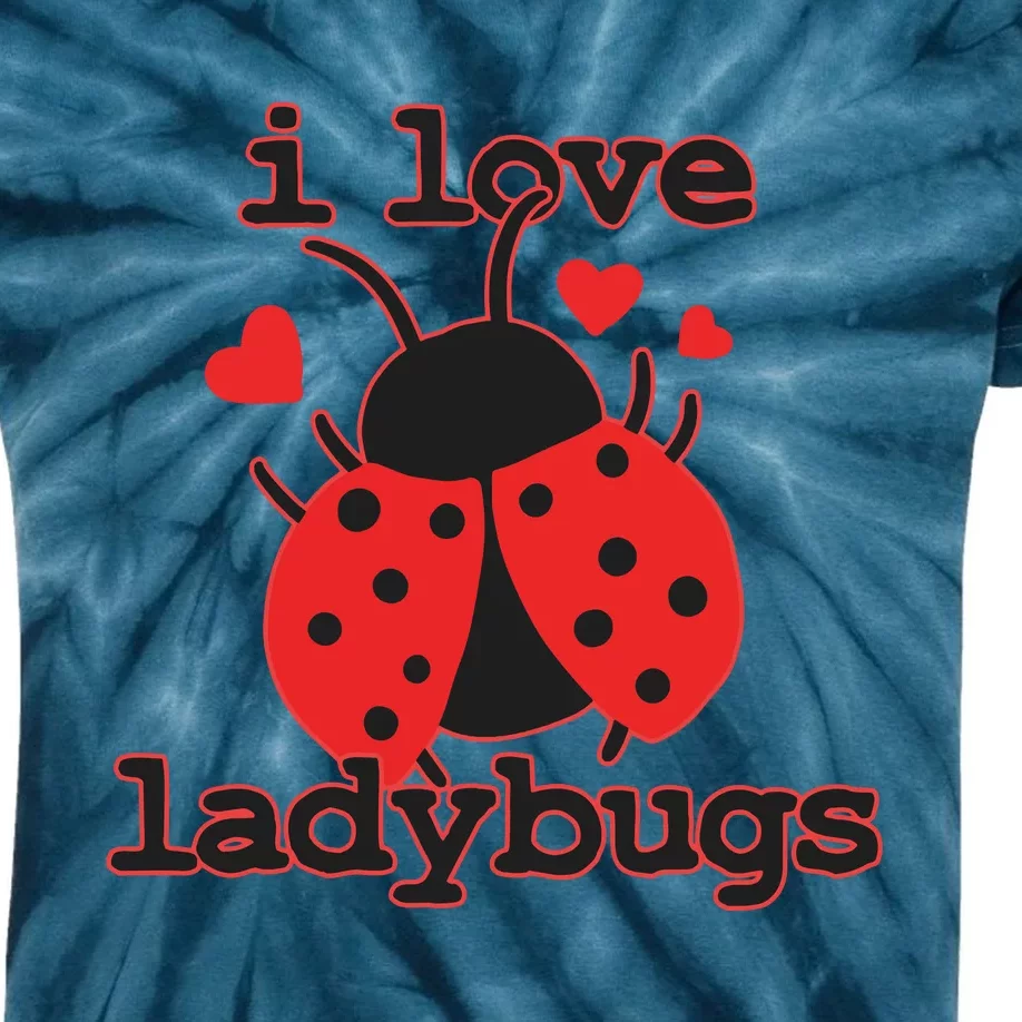 I Love Ladybugs Bugs Biologist Insects Kids Tie-Dye T-Shirt