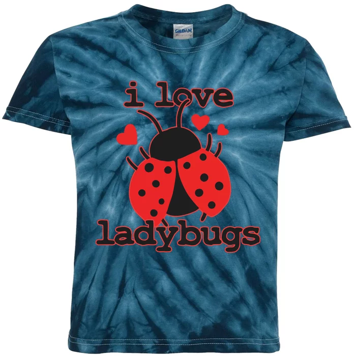 I Love Ladybugs Bugs Biologist Insects Kids Tie-Dye T-Shirt