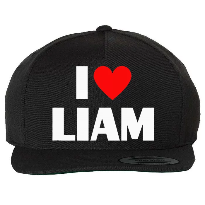 I Love Liam  I Heart Liam funny sayings Wool Snapback Cap