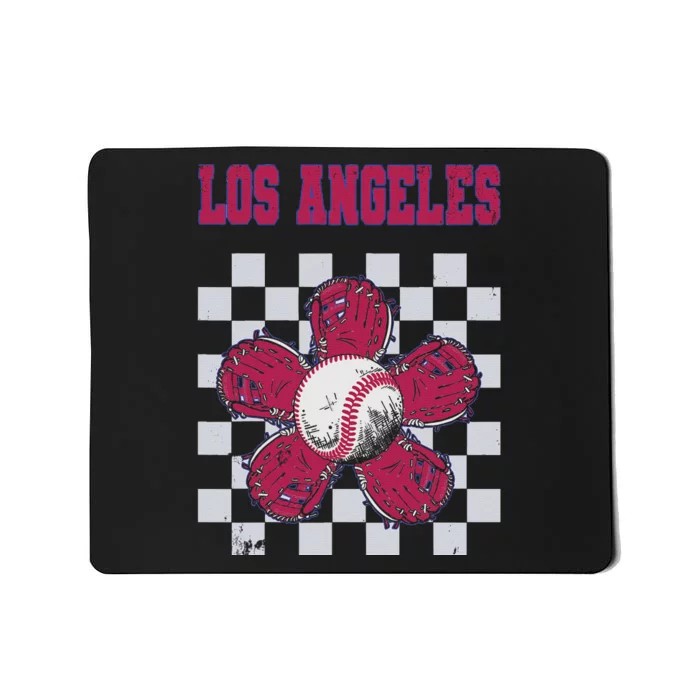 I Love Los Angeles Personalized Funny First Name Flowers Mousepad