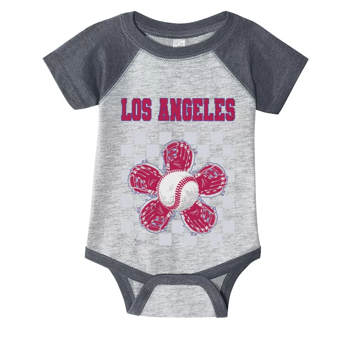 I Love Los Angeles Personalized Funny First Name Flowers Infant Baby Jersey Bodysuit