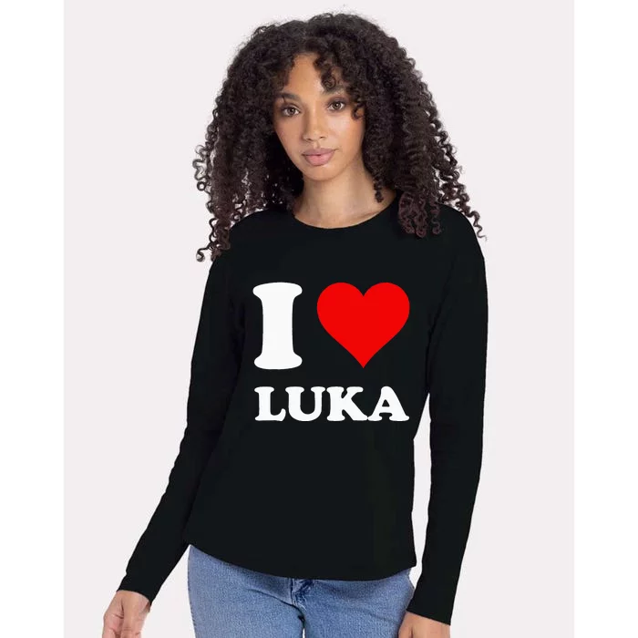 I Love Luka Womens Cotton Relaxed Long Sleeve T-Shirt