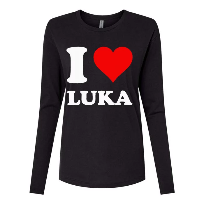 I Love Luka Womens Cotton Relaxed Long Sleeve T-Shirt