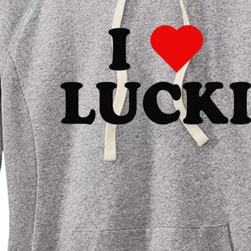 I Love Lucki I Heart Lucki Women's Fleece Hoodie