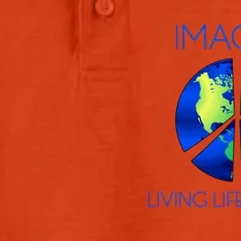 Imagine Living Life In Peace Gift Dry Zone Grid Performance Polo