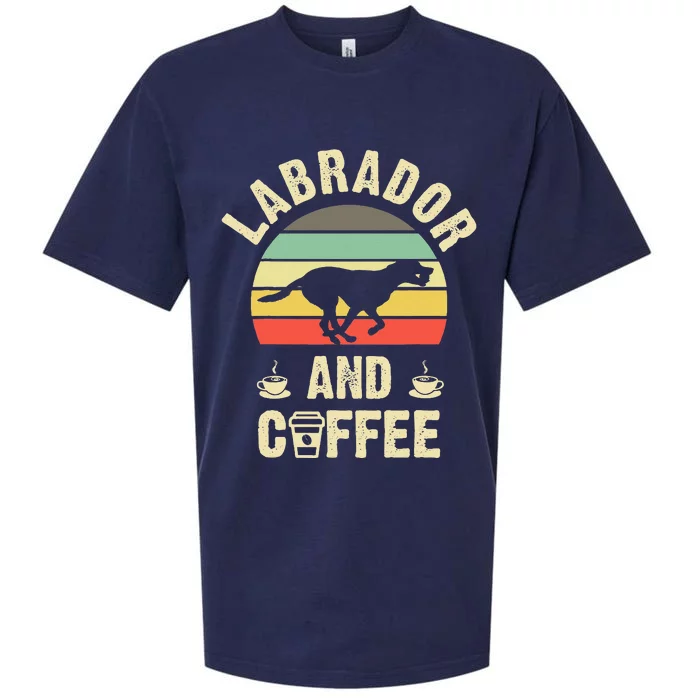 I like Labrador & Coffee Funny vintage Dog theme lover gift Sueded Cloud Jersey T-Shirt