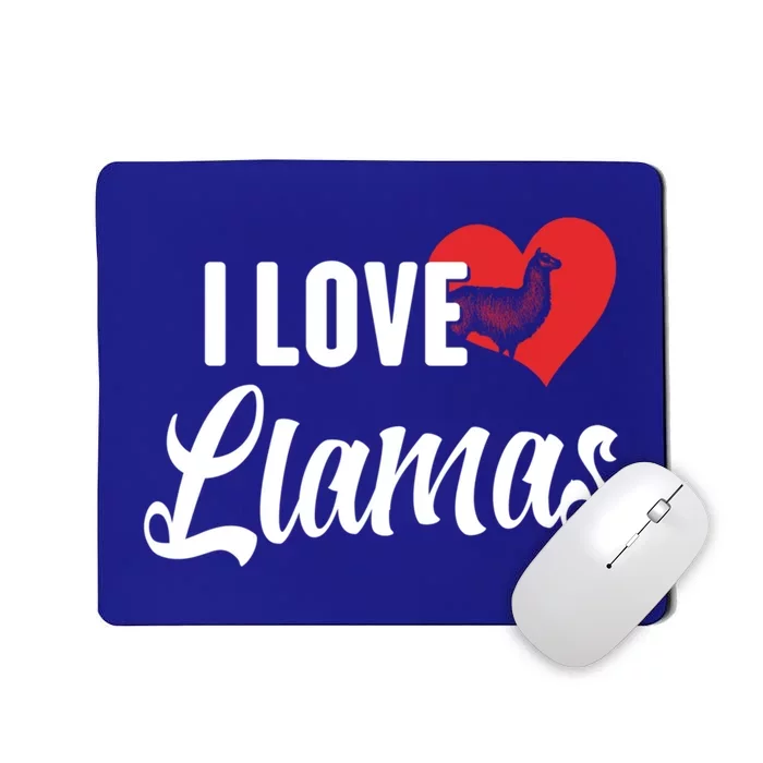 I Love Llamas Gift For Horse Lovers Gift Mousepad