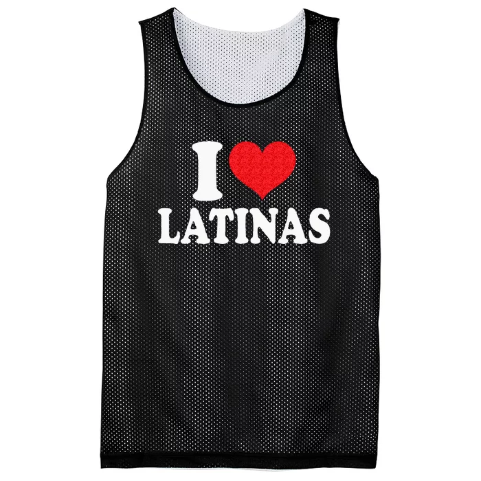 I Love Latinas Heart Love Latinas Mesh Reversible Basketball Jersey Tank