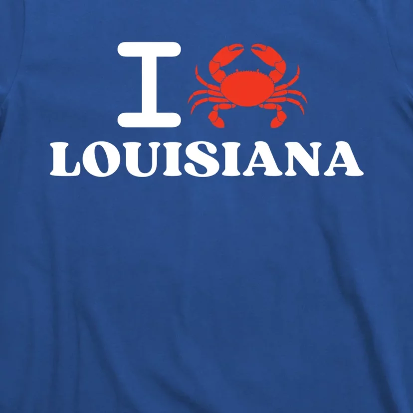 I Love Louisiana Crab Shellfish National Seafood Month Gift T-Shirt