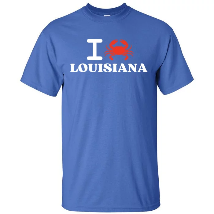 I Love Louisiana Crab Shellfish National Seafood Month Gift Tall T-Shirt