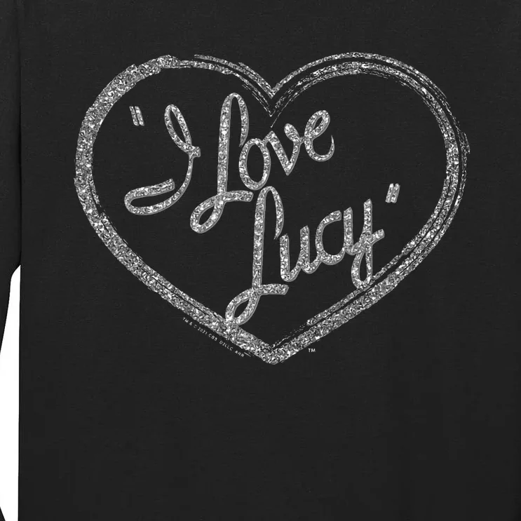 I Love Lucy Silver Logo Tall Long Sleeve T-Shirt