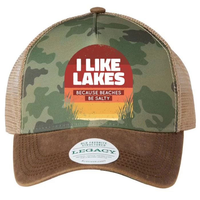 I Like Lakes Because Beaches Be Salty Legacy Tie Dye Trucker Hat