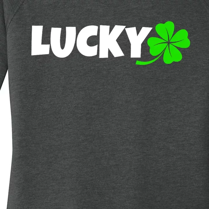 Irish Luck Lucky Clover Leaf Saint Irish Pats St PatrickS Day Women's Perfect Tri Tunic Long Sleeve Shirt