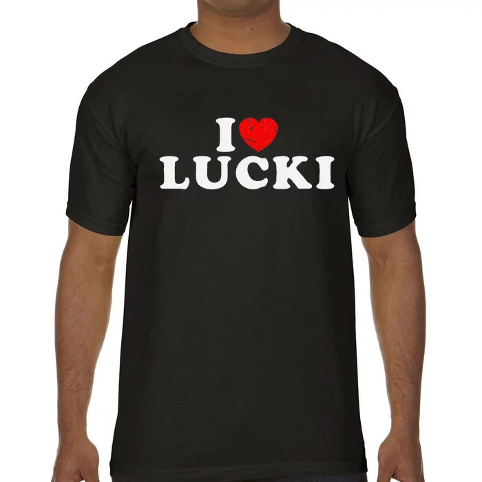 I Love Lucki I Heart Lucki Red Heart Comfort Colors T-Shirt