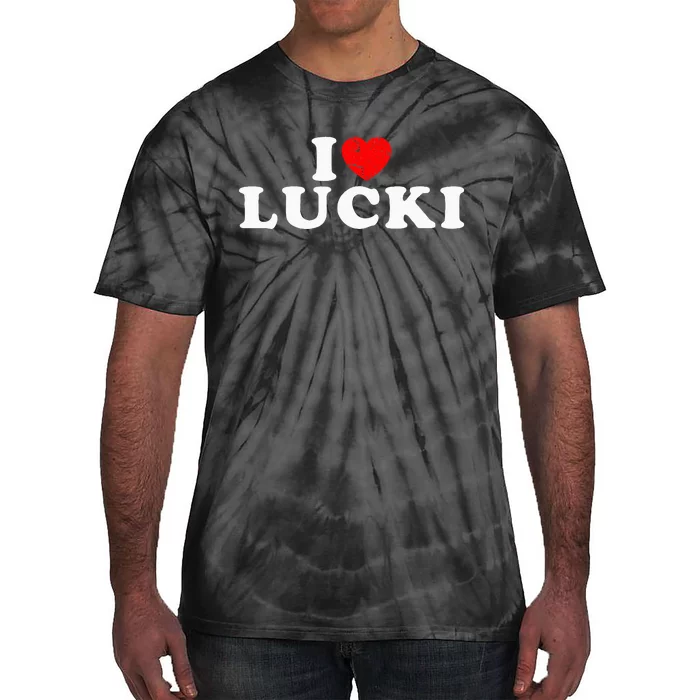 I Love Lucki I Heart Lucki Red Heart Tie-Dye T-Shirt