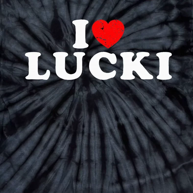 I Love Lucki I Heart Lucki Red Heart Tie-Dye T-Shirt