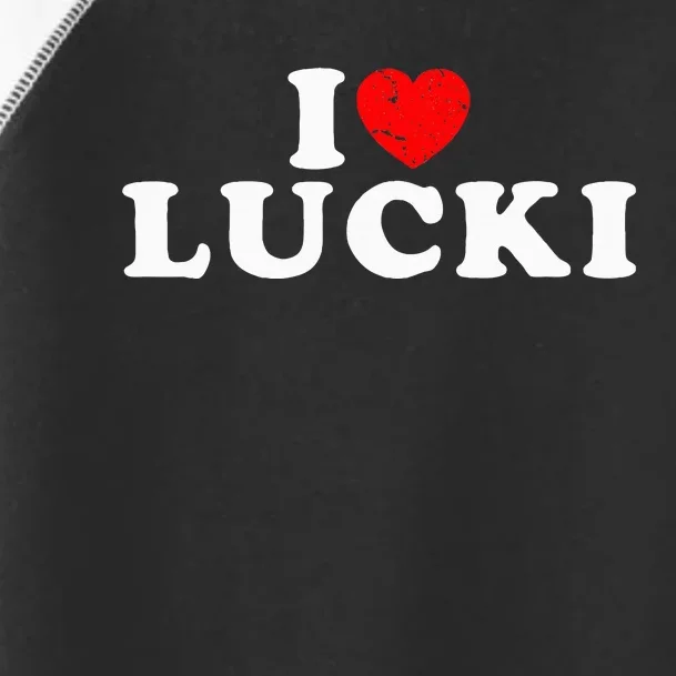 I Love Lucki I Heart Lucki Red Heart Toddler Fine Jersey T-Shirt