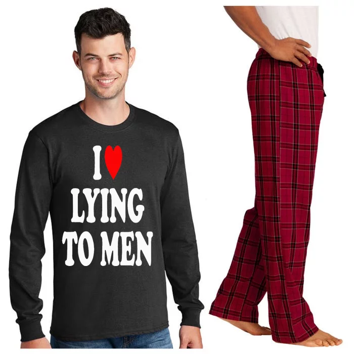 I Love Lying To  I Heart Lying To Long Sleeve Pajama Set