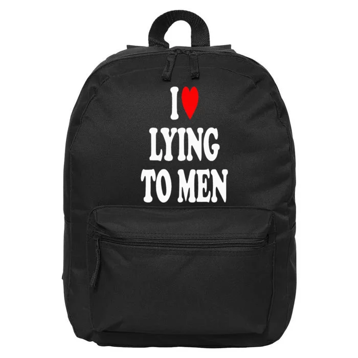 I Love Lying To  I Heart Lying To 16 in Basic Backpack