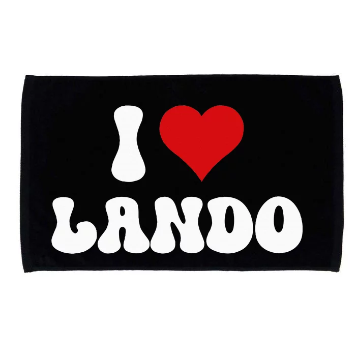 I Love Lando I Heart Lando Valentine's Day Microfiber Hand Towel