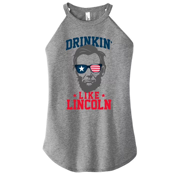 In Like Lincoln Patriotic 4th Of July Memorial Day Gift Women’s Perfect Tri Rocker Tank