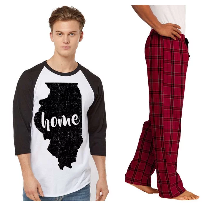 Illinois Home State Raglan Sleeve Pajama Set