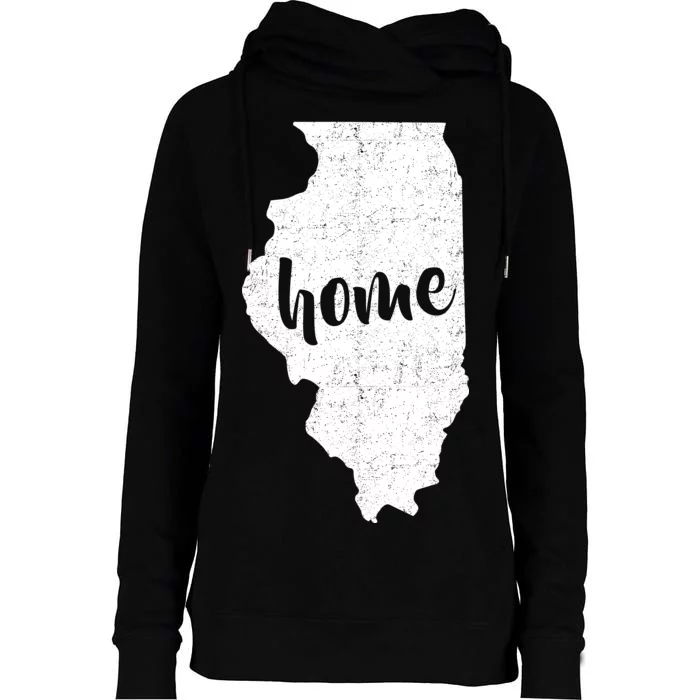 Illinois Home State Womens Funnel Neck Pullover Hood