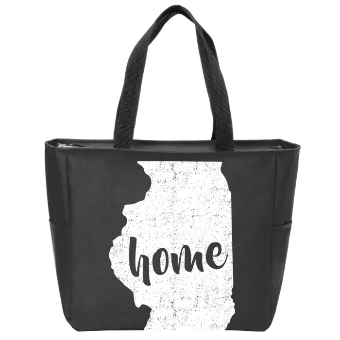 Illinois Home State Zip Tote Bag