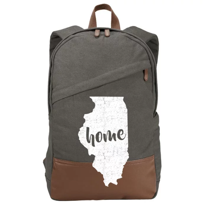 Illinois Home State Cotton Canvas Backpack